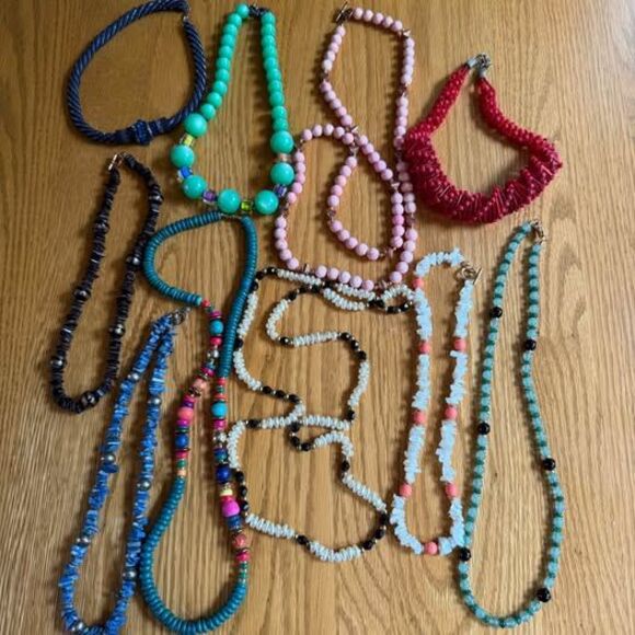 Costume Jewelry Vintage & Modern Necklaces Beads Rope Necklace Bundle of 10 - Picture 1 of 9